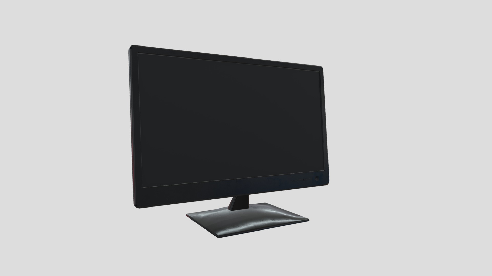 3D model Computer Monitor - This is a 3D model of the Computer Monitor. The 3D model is about a black computer monitor.