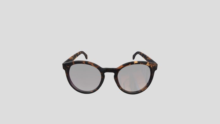 Round Tort Sunglass - Created in 10 seconds! 3D Model