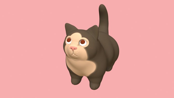Metaball Munchkin Cat 3D Model