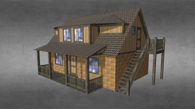 Complete Block Tiny Home 3D Model