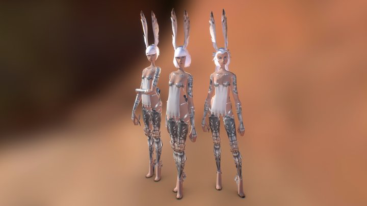 Female Dwellers - Eruyt Village - Bunny Warriors 3D Model