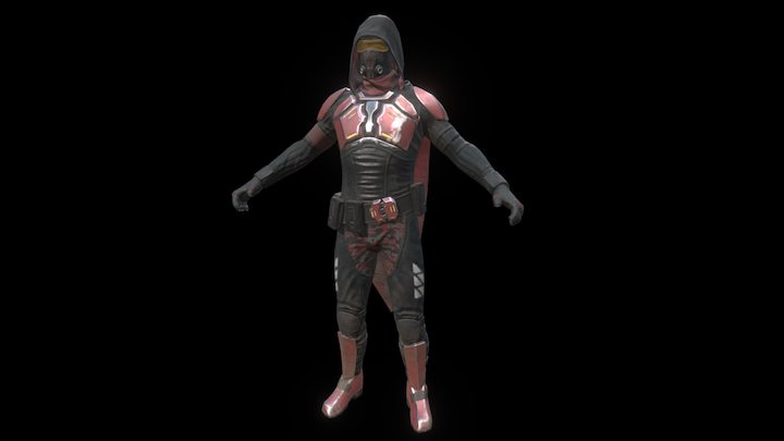 Scifi wastelandic outfit 3D Model