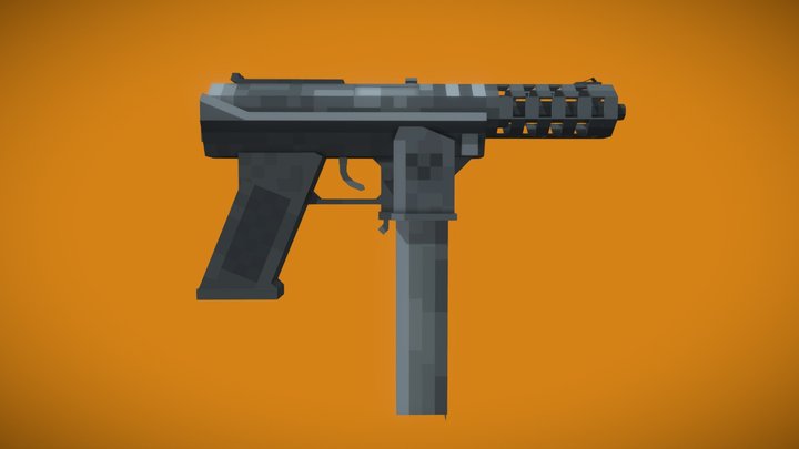 Tec-9 (low-poly) 3D Model
