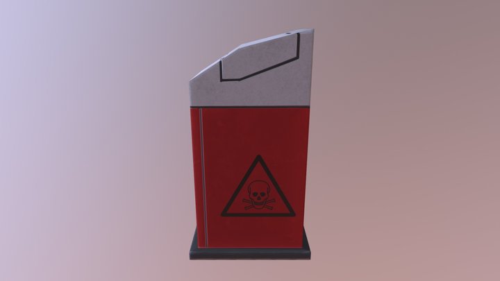Toxic waste bin 3D Model