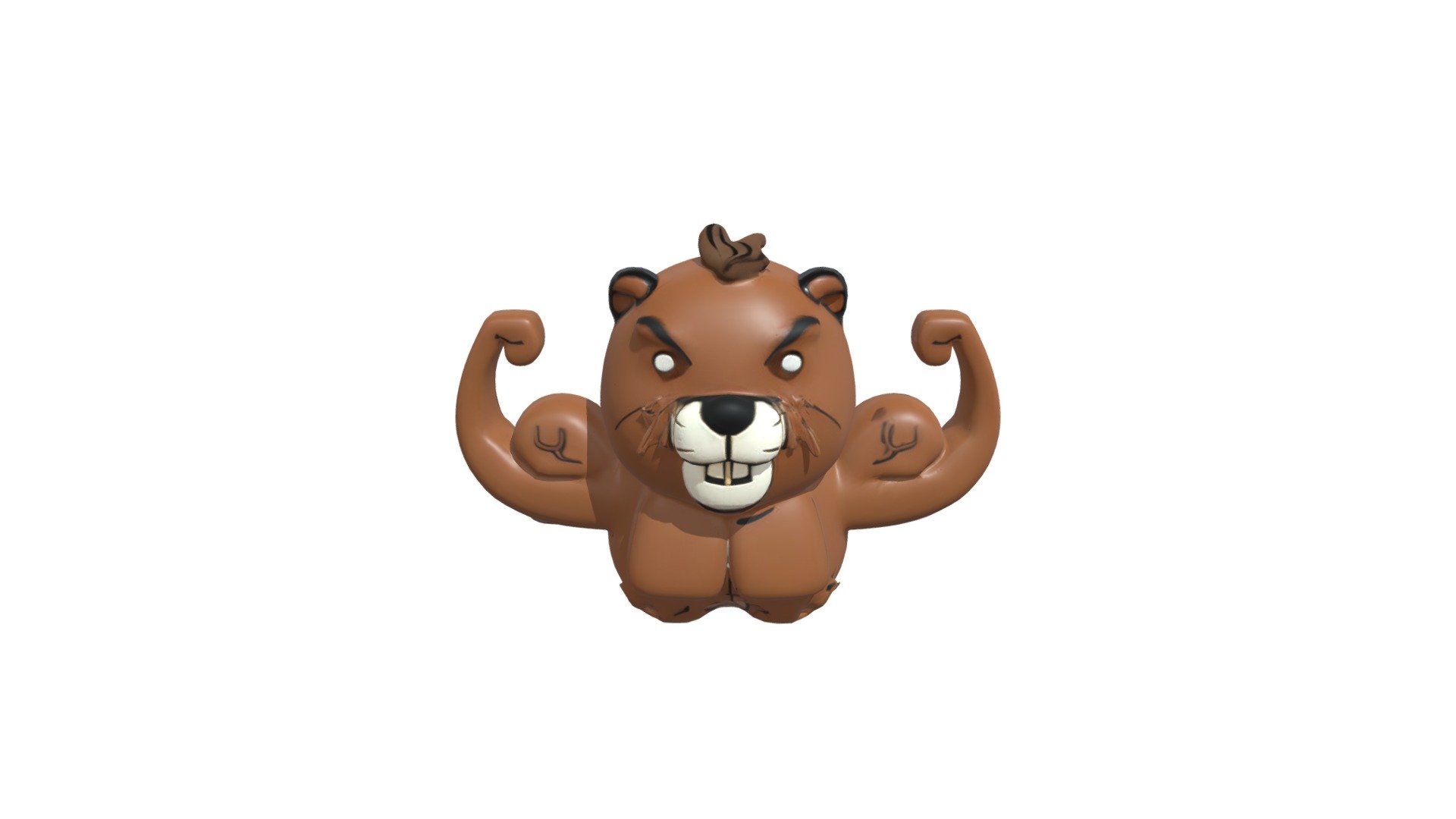 Muscle-bound beaver flexing - 3D model by holdtthik [52dda81] - Sketchfab