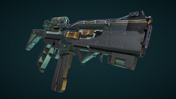 Futuristic Rifle 3D Model