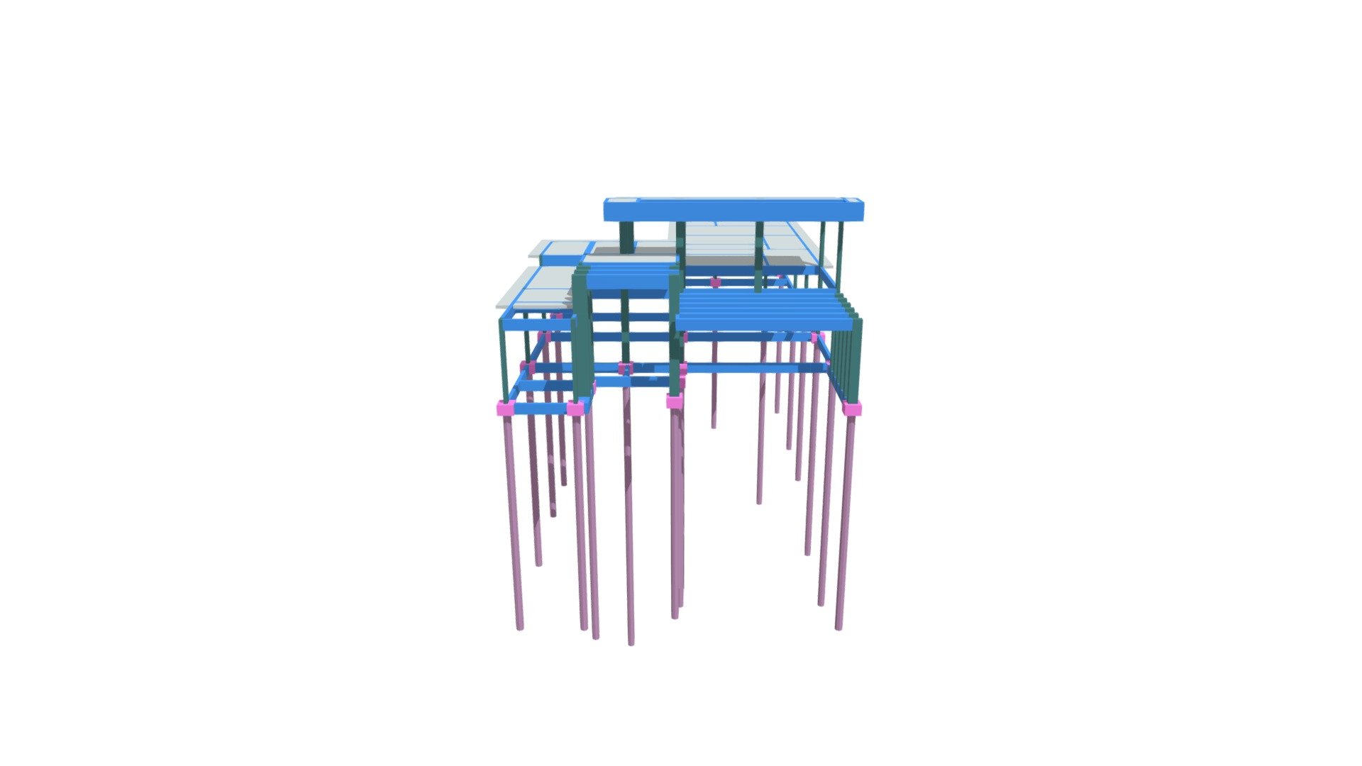 Estrutura 3D - Residência PW
