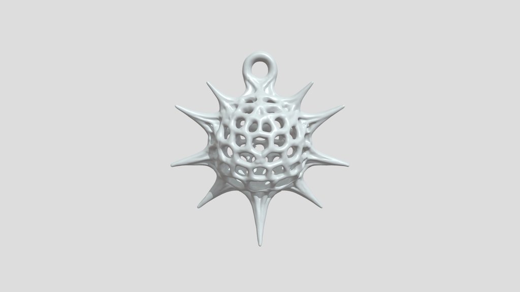 spherical spiky lattice pendant