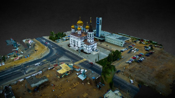 The church of A.Nevsky. Railway Station Tver 3D Model