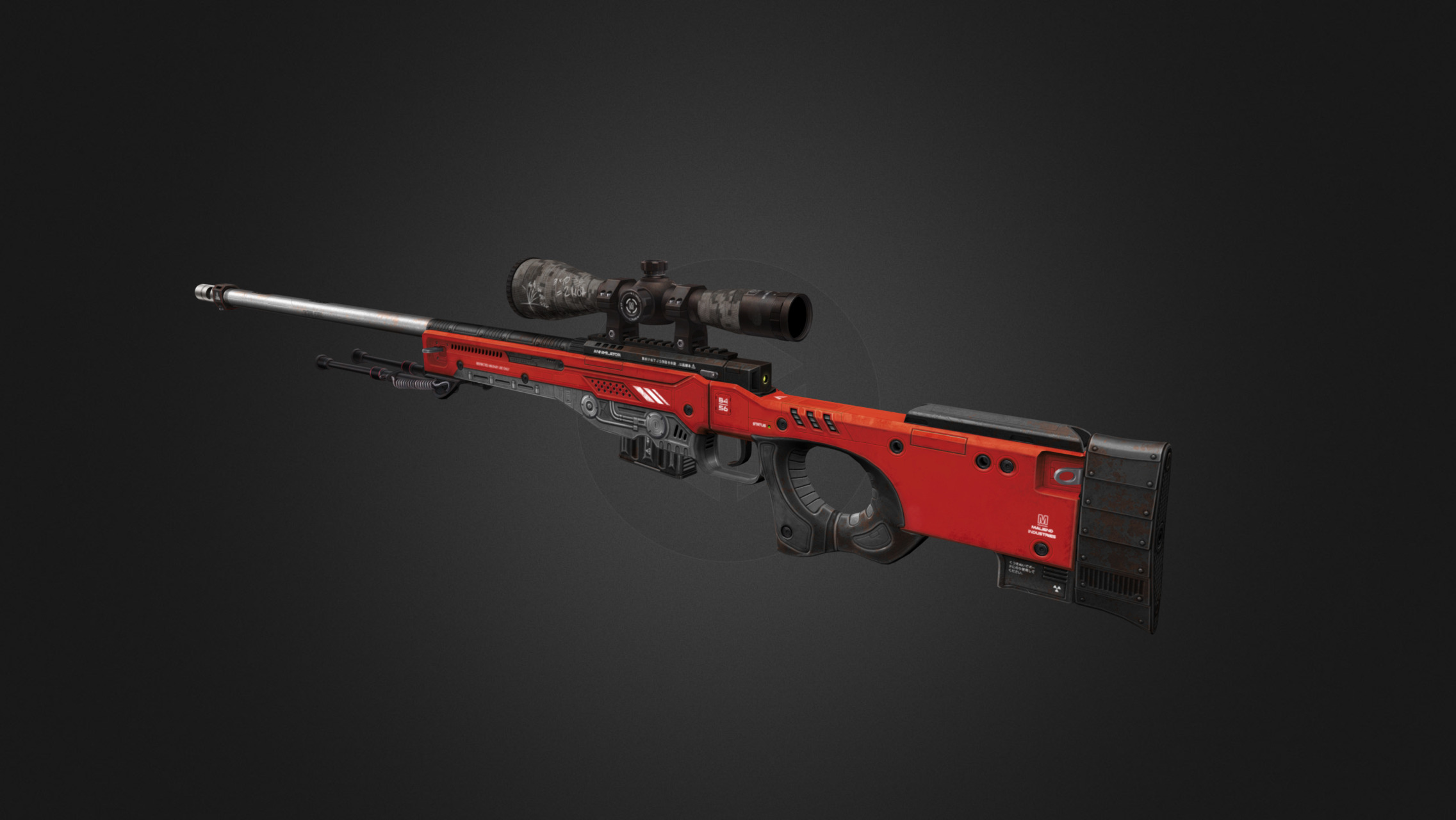 AWP | Annihilator Red - 3D model by emucustoms [52e26f2] - Sketchfab