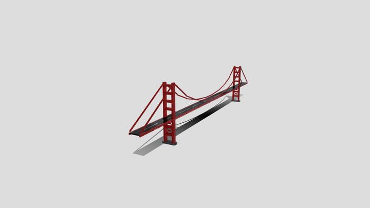 Golden Gate Bridge 3D Model