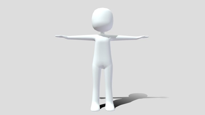 Stylized female charachter base mesh 3D Model
