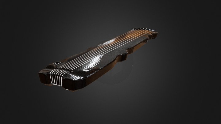 Chinese Zither 3D Model