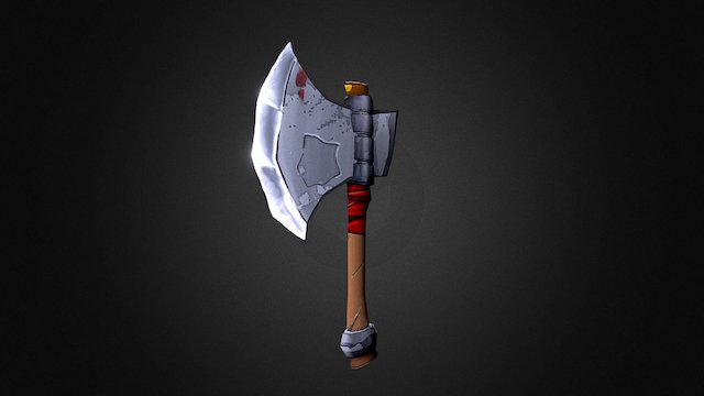 Bloodied Axe 3D Model