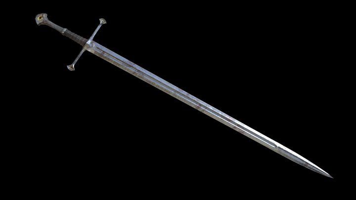 Damaged Sword 3D Model