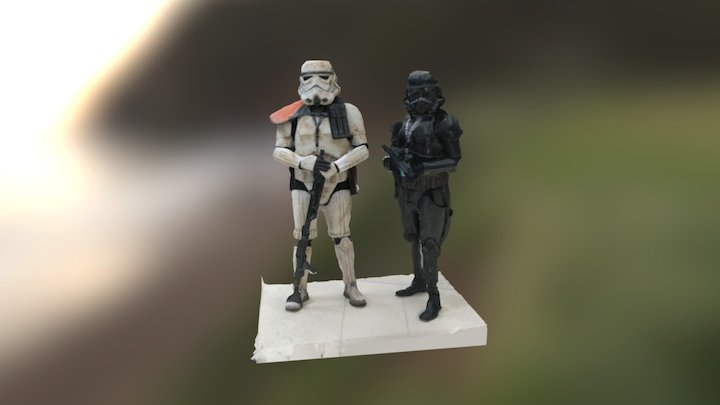 ObeJuan and friend as Imperials from Star Wars 3D Model