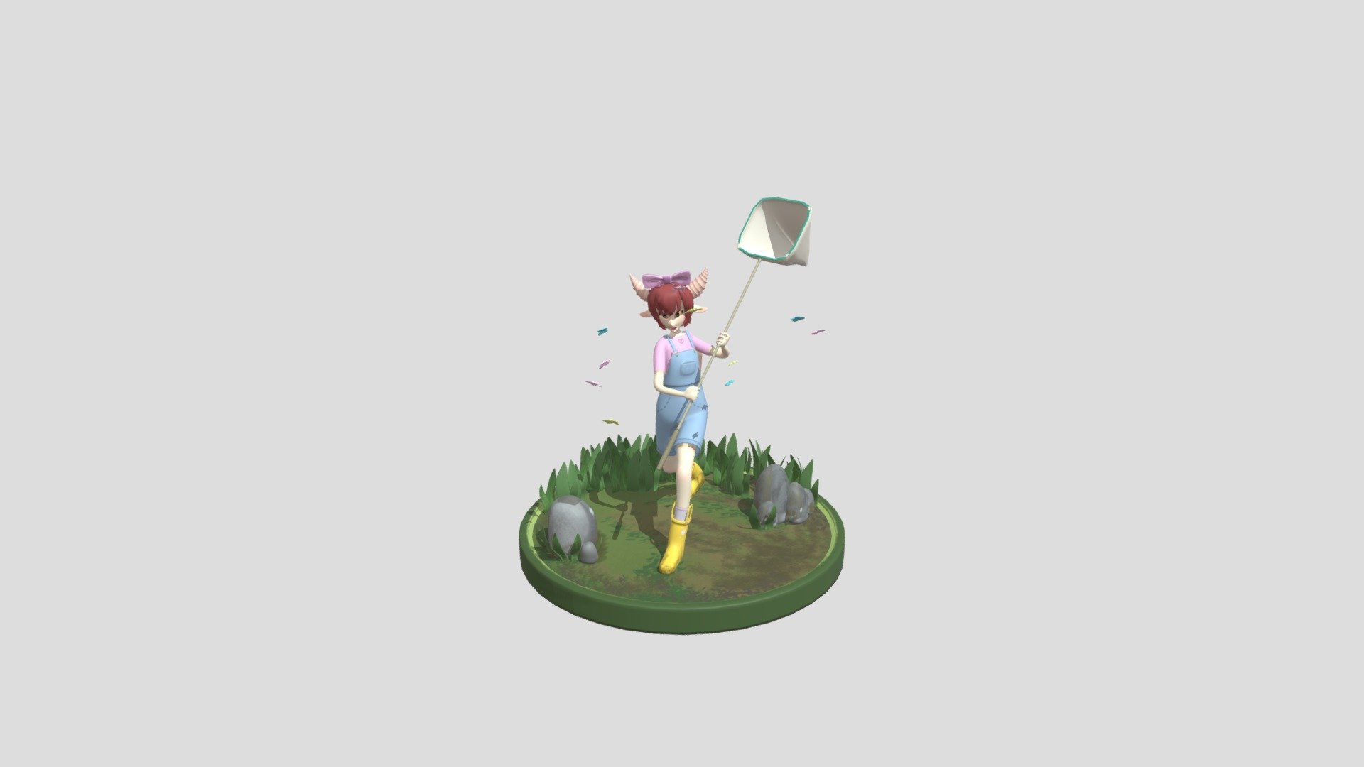 Anime Dragon Girl Model