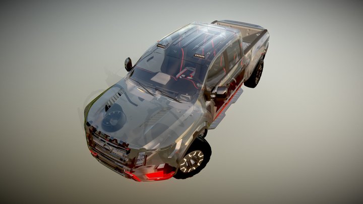 Nissan Titan 2017 Transparent – Gratis 3D-model STL