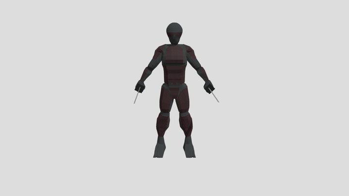 Ninja with Dual Ninjato 3D Model