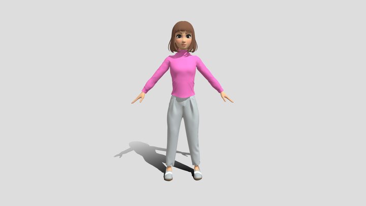 casual woman model 3D Model