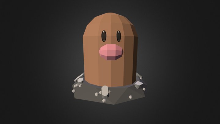 Diglett 3D Model