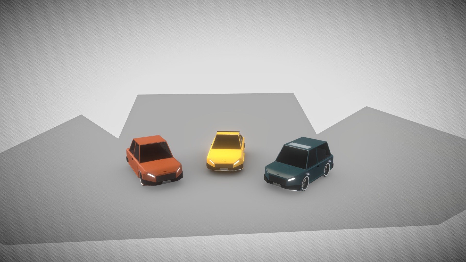 Low poly cars
