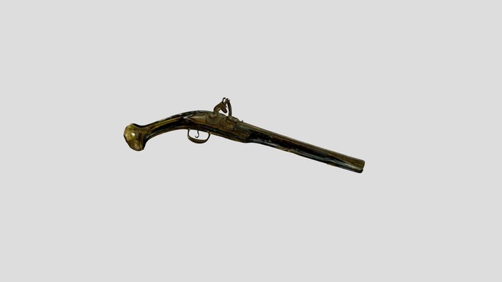 Пищов кремъклия • Flintlock pistol 3D Model