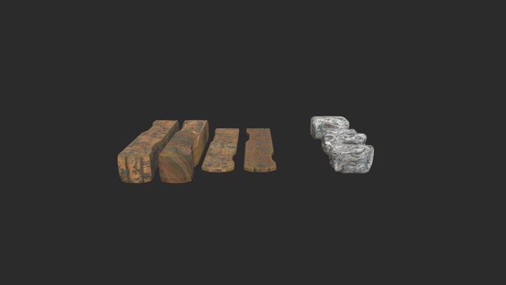 planks_and_rocks_1 3D Model