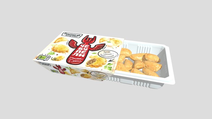 Чебупели сочные с мясом ТМ Горячая штучка 3D Model