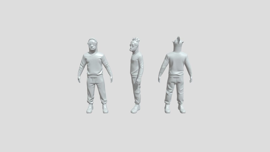 Stylized male character with mohawk and casual