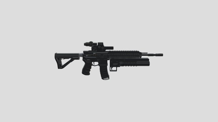 M416 Assault Rifle 3D Model