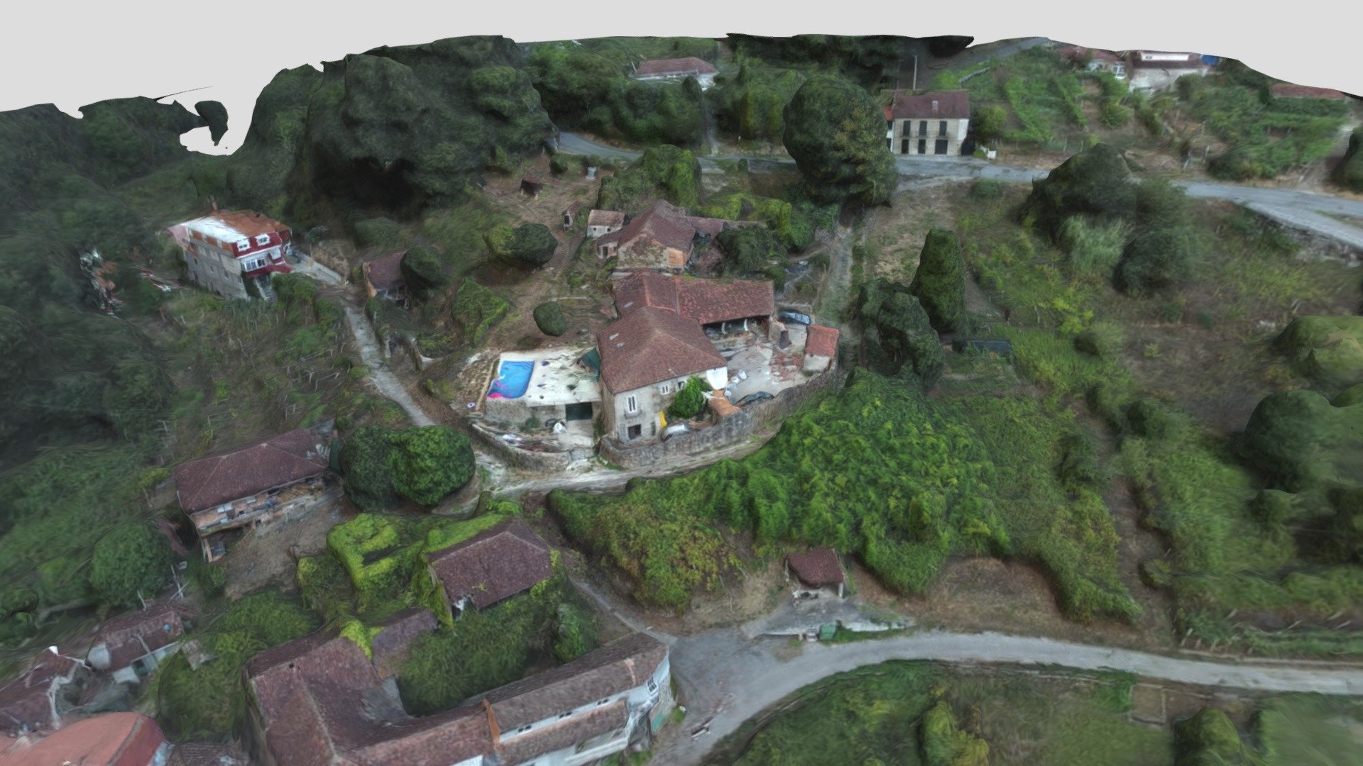 Casa Abaixo drone flyover mesh