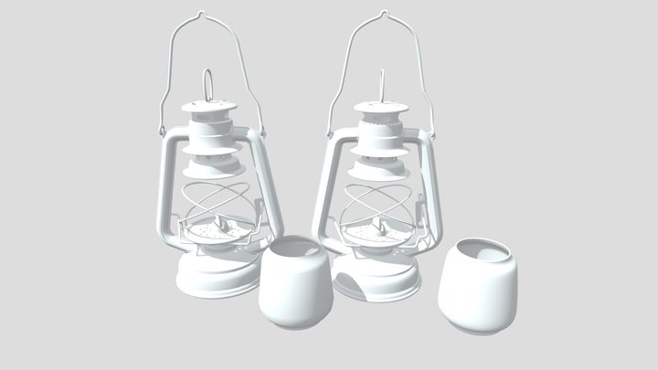 Lamp High_Low preview for bake 3D Model
