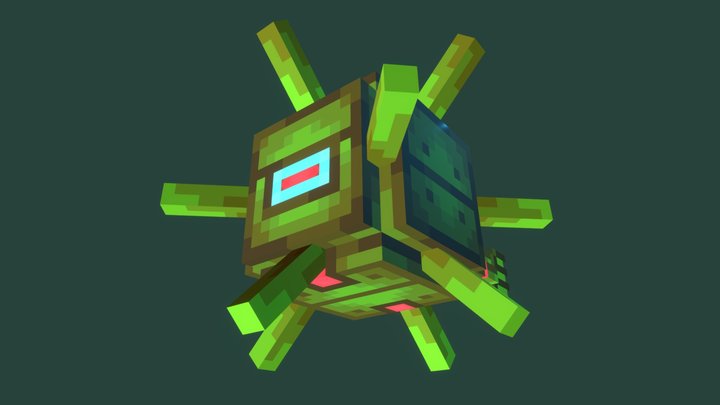 Minecraft Guardian Redesign 3D Model