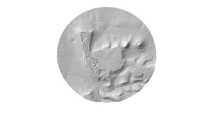 Ham Hill Circle Annotated DTM 3D Model