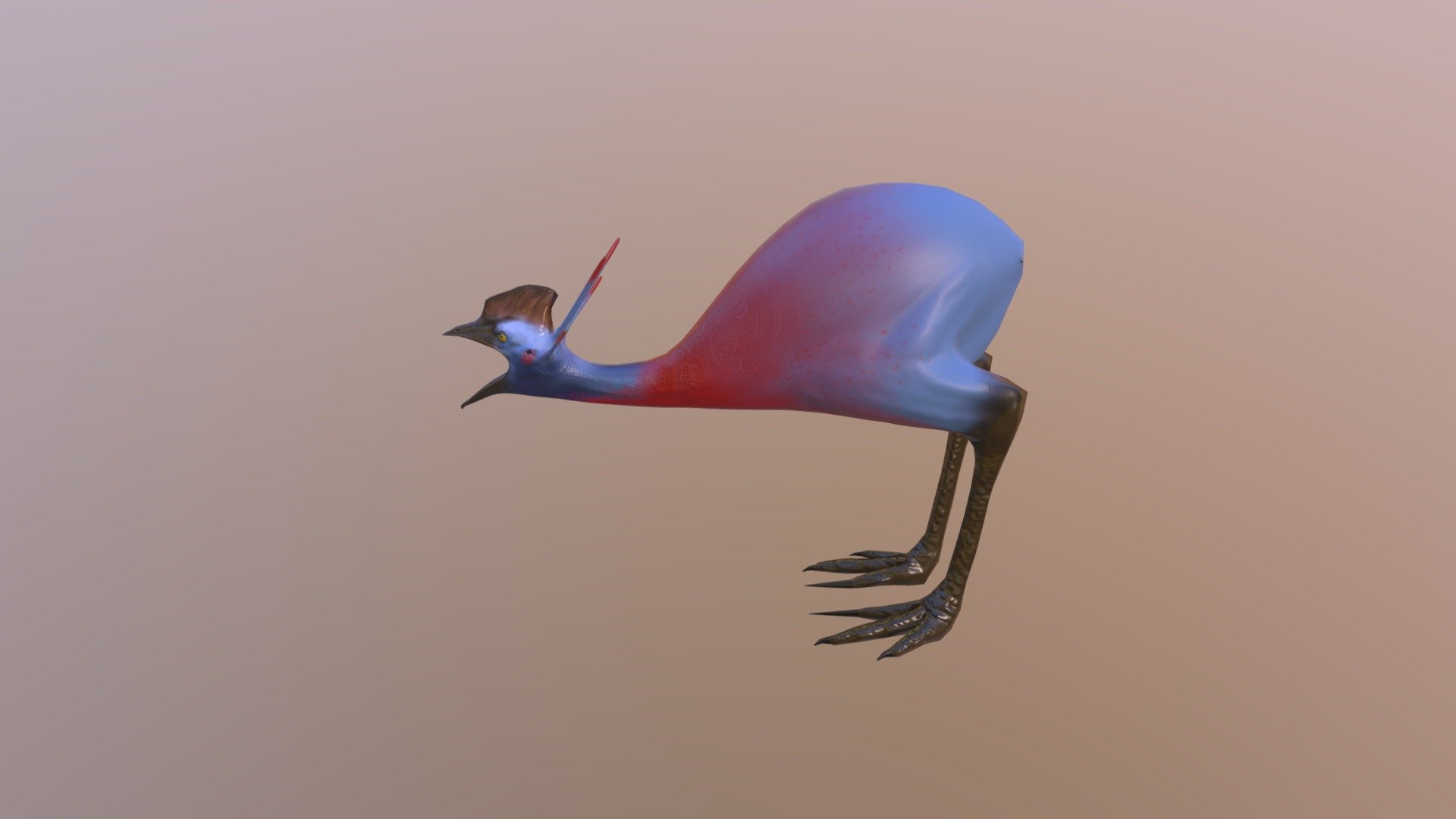 Cassowary no feather - 3D model by sher0110 [52ee9e6] - Sketchfab