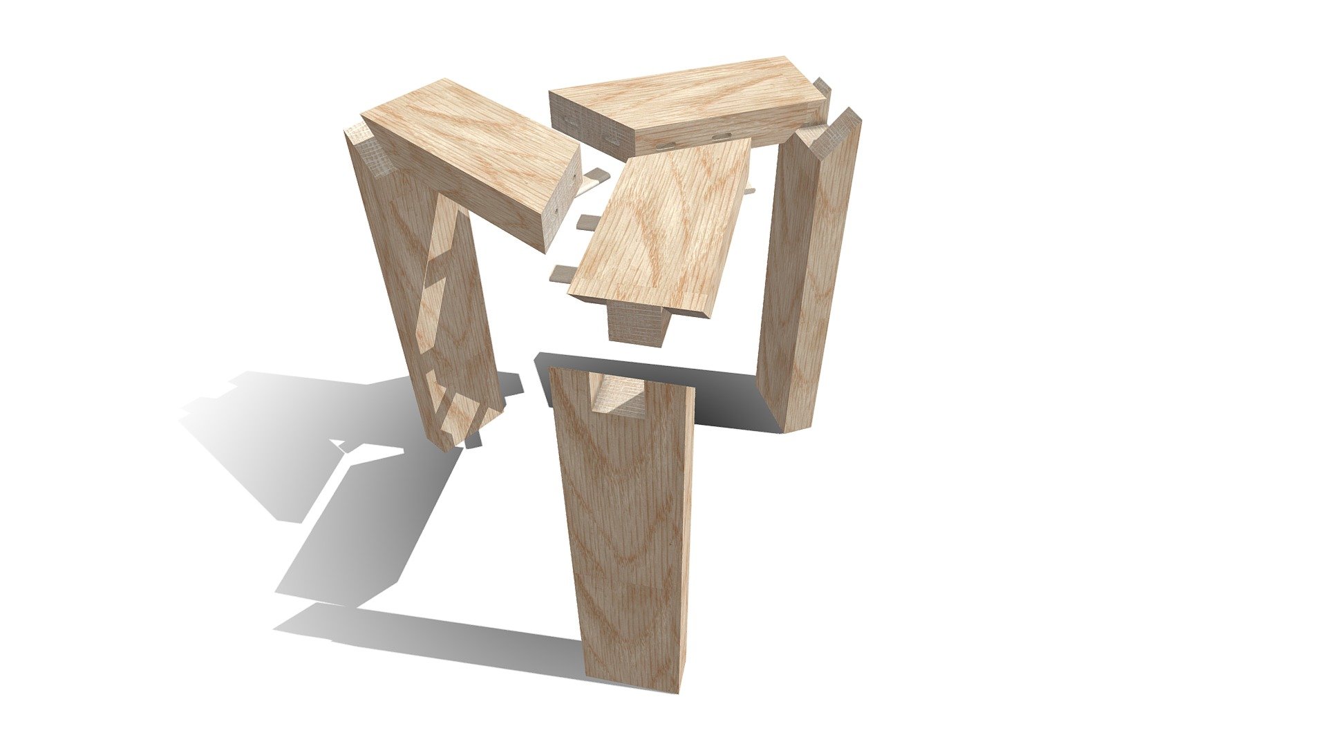 Tabouret Desing - Vue en éclaté