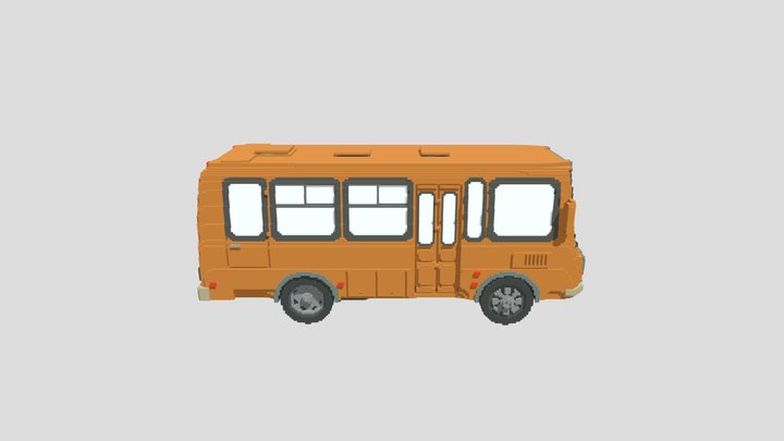 voxel bus "P.A.Z" 3D Model