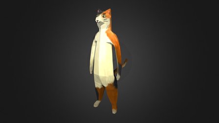 Standing Cat _Low 3D Model