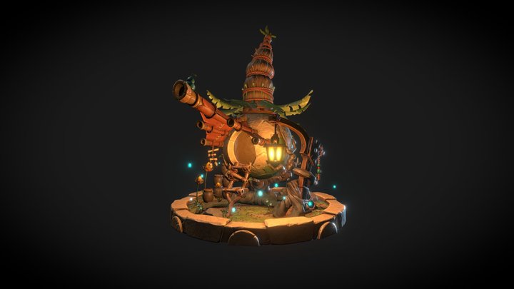 Forest cabin 3D Model