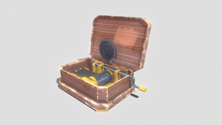 Wooden Music Box 3D Model