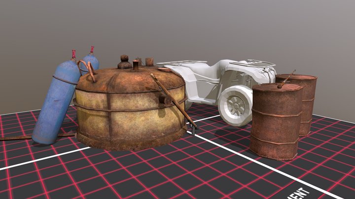 DAE 5 Finished props - Forest Loner 3D Model