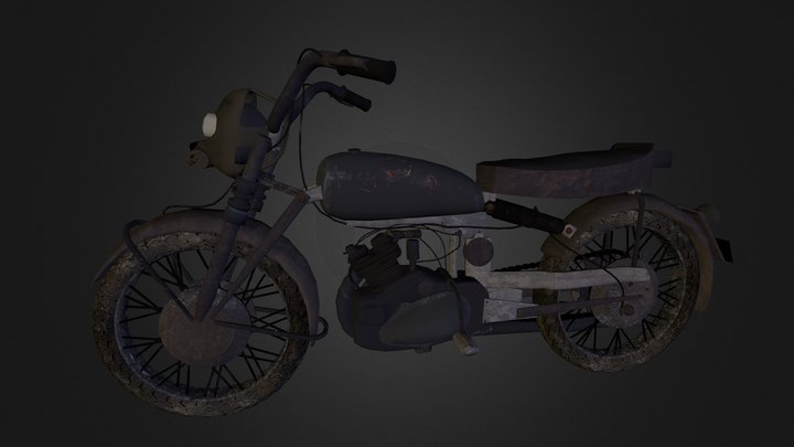 Post Apocalyptic Bike 3D Model