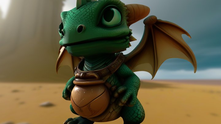 Fantasy Dragon – Stylized Creature – Free 3D Model STL