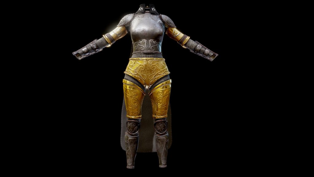 Free - Female Armour - Game Ready - 4 -