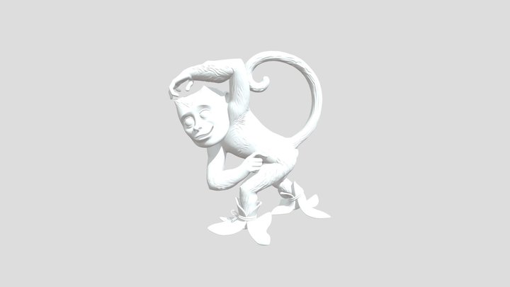 Monkey with banana shoes