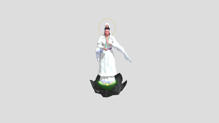 Bodhisattva白衣觀世音 3D Model