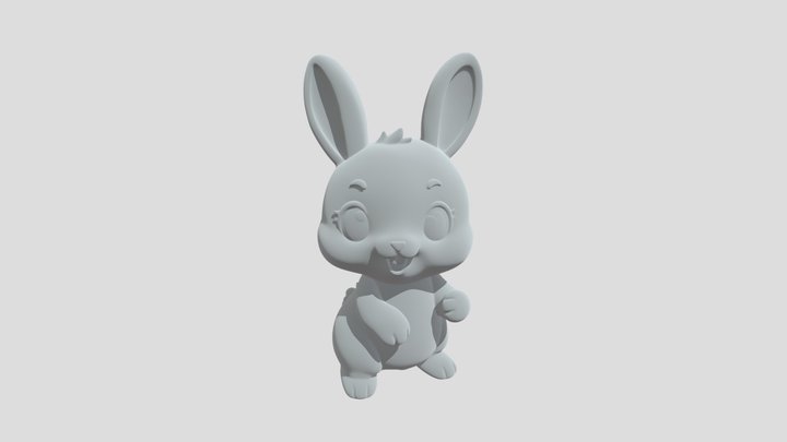 Fluffy Bunny 3D Model