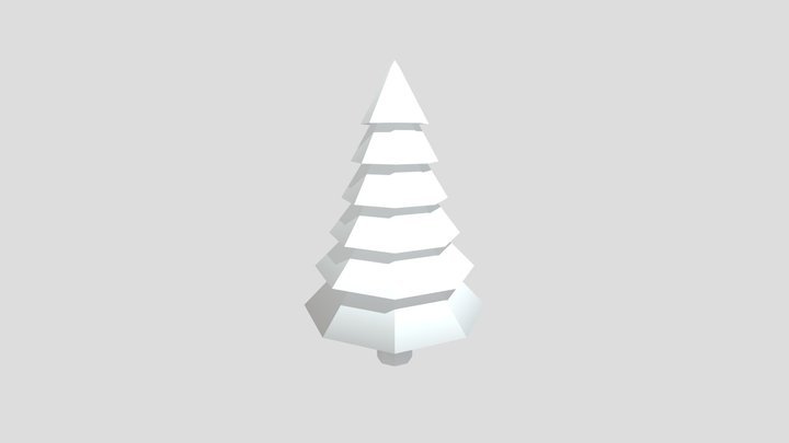 Pine Tree (Slightly Curved) 3D Model