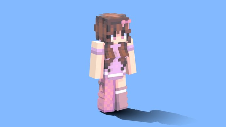Girl-minecraft player 3D Model